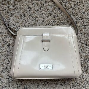 Lauren Ralph Lauren Cream  Patent Leather Small Crossbody